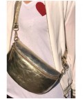 Maison Fanli | Leather Bum Bag | Metallic Champagne